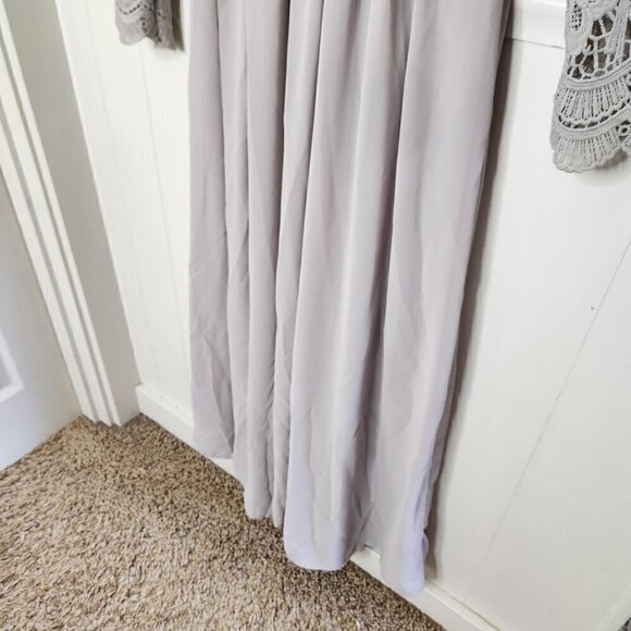 LULUS Awaken My Love Crochet Lace Chiffon Maxi Dress - Grey - Picture 8 of 8